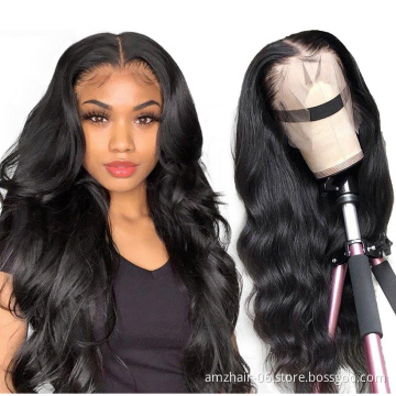 Cheap Wholesale Unprocessed Remy European Human Hair 13X4 Swiss Lace Front Wig Body Wave Human Hair Wig Lace Frontal Popular New